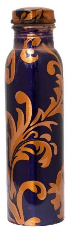 IMAGO Pure Copper Handmade premium Yoga seam Less (Joint Free) Leak Proof Printed water Bottle 1000 Bottle  (Pack of 1, Multicolor, Copper)