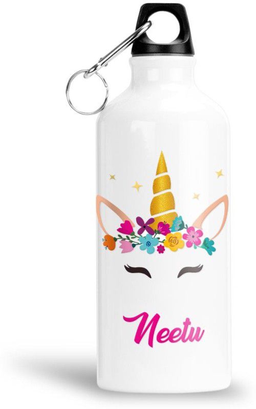FABTODAY Unicorn Water Bottle for Kids - Best Happy Birthday Gift, Neetu 750 ml Bottle  (Pack of 1, Multicolor, Aluminium)