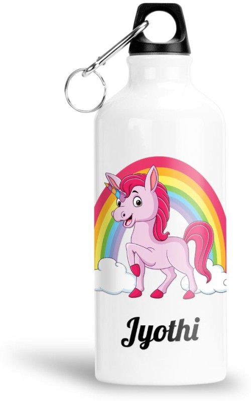 FABTODAY Rainbow Unicorn Water Bottle for Kids - Best Happy Birthday Gift, Jyothi 750 ml Bottle  (Pack of 1, Multicolor, Aluminium)