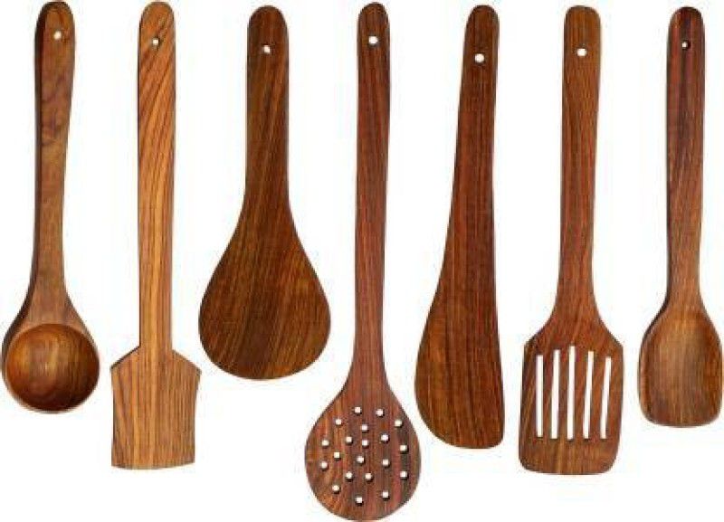 PURCHAZE24X7 PUR1162 Wooden Spatula  (Pack of 7)