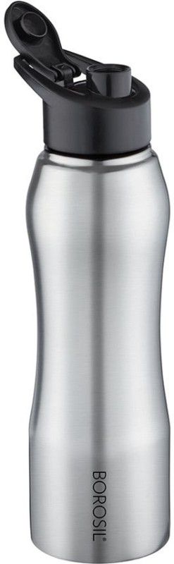 BOROSIL Grip N Sip Stainless Steel Bottle 750 ml Bottle  (Pack of 1, Silver, Steel)