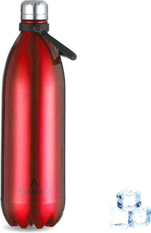 ATLASWARE S.S.500 ML VACUUM BOTTLE 1750 ml Flask  (Pack of 1, Red, Steel)