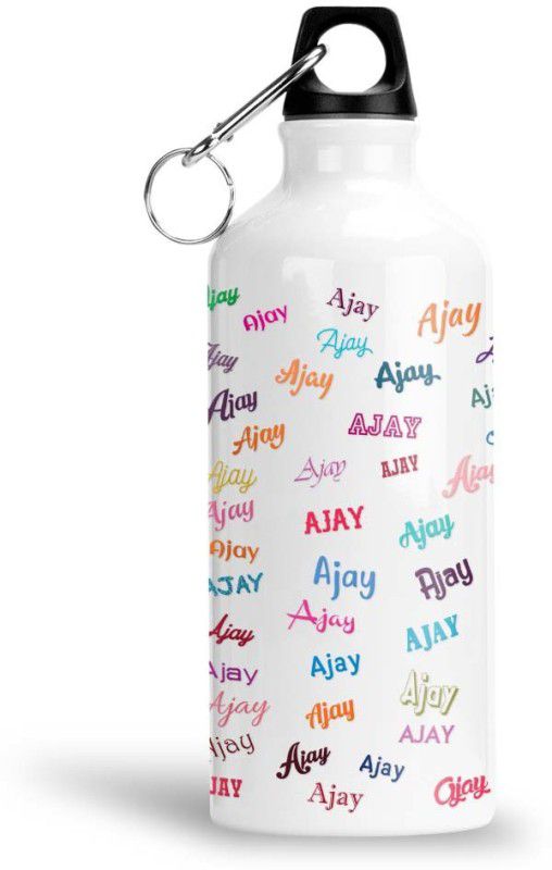 Furnish Fantasy Colorful Aluminium Sipper Bottle - Best Happy Birthday Gift for Kids , Ajay 600 ml Bottle  (Pack of 1, Multicolor, Aluminium)