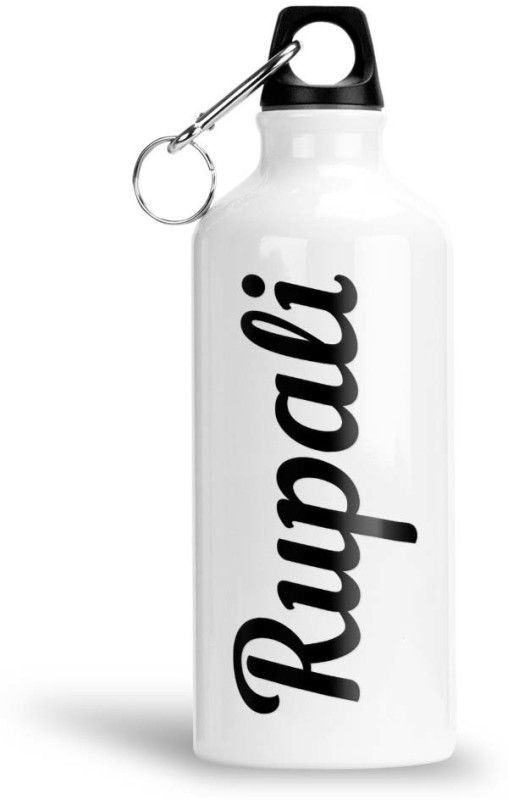 Furnish Fantasy Aluminium Sipper Bottle - Best Gift for Happy Birthday, Return Gift, Name - Rupali 600 ml Bottle  (Pack of 1, White, Aluminium)
