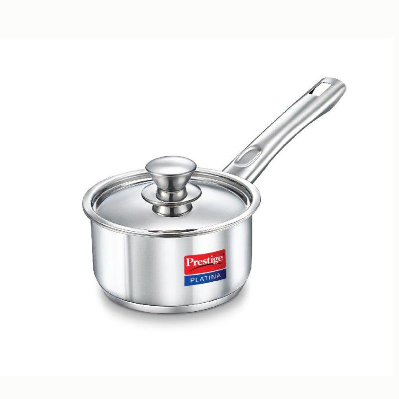 Prestige Platina Stainless Steel Sauce Sauce Pan 20 cm diameter with Lid 2 L capacity  (Stainless Steel, Induction Bottom)