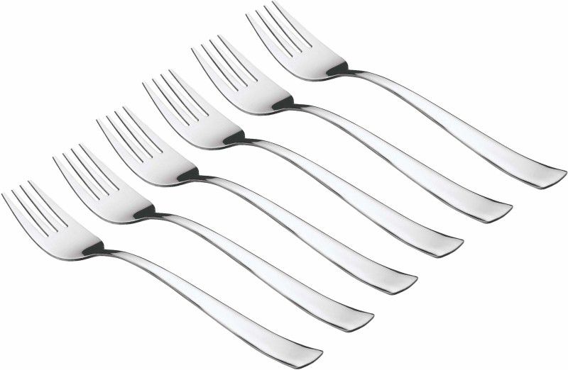 TIARA NOVA Stainless Steel Cutlery Dinner Fork 6Pc Steel Dessert Fork Set  (Pack of 12)