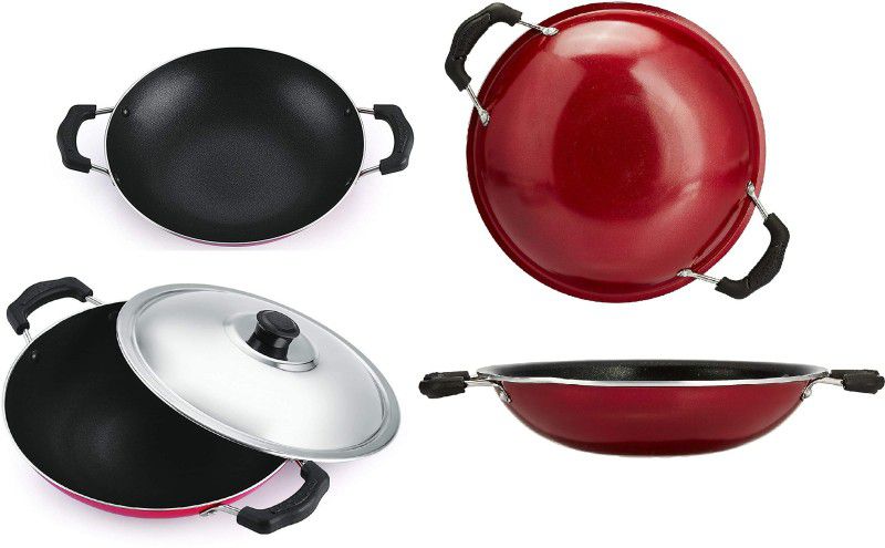 RBGIIT Appachetty With Stainless Steel Lids BN-10 Crepe Pan 22 cm diameter with Lid 1 L capacity  (Aluminium, Non-stick)