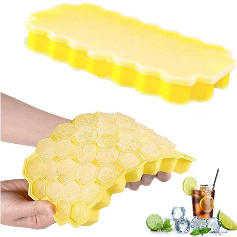 ALJEZUR Yellow Silicone Ice Cube Tray  (Pack of1)