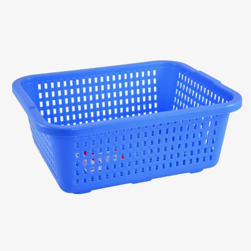 Miranshi Enterprise Enterprise Plastics Mini Kitchen Basket Crate multi colour(small)FRUIT VEGETABLE Storage Basket  (Pack of 1)