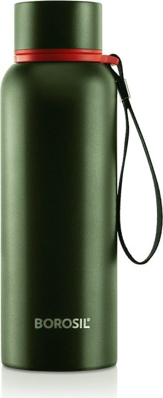 BOROSIL HYDRA_TREK_500_GREEN 500 ml Flask  (Pack of 1, Green, Steel)