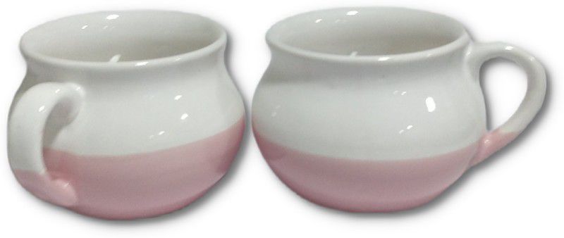 vitsata Pack of 2 Ceramic  (Pink, Cup Set)