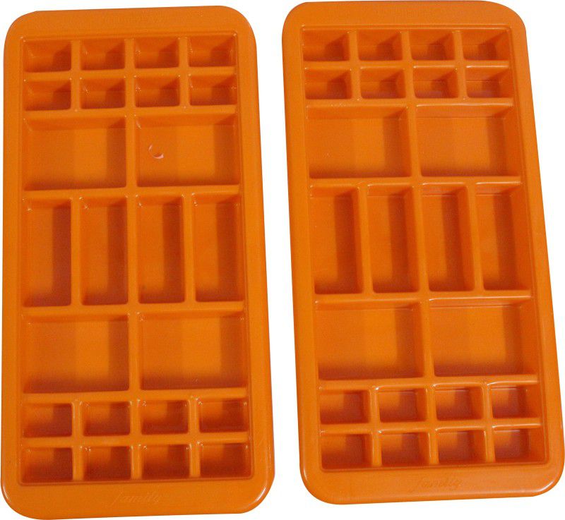 batwada export Plastic 24 Cubes Ice Tray Multicolor Plastic Ice Cube Tray  (Pack of2)
