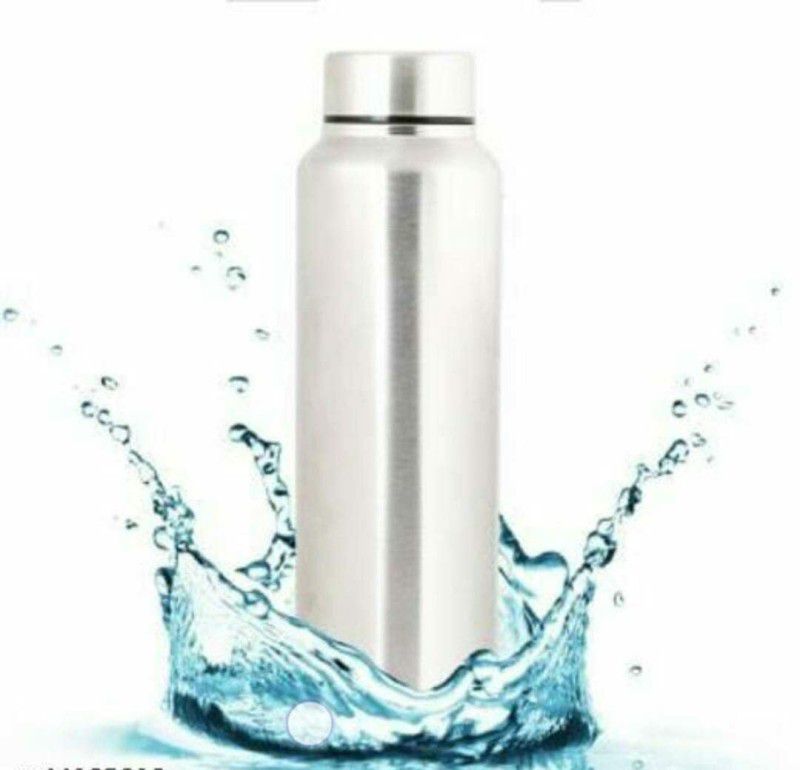Aqua Supreme Polite Stainless Steel Fridge and Sports Water Bottle 1 Litre 1000 ml Bottle 1000 ml Bottle  (Pack of 1, Silver, Steel)