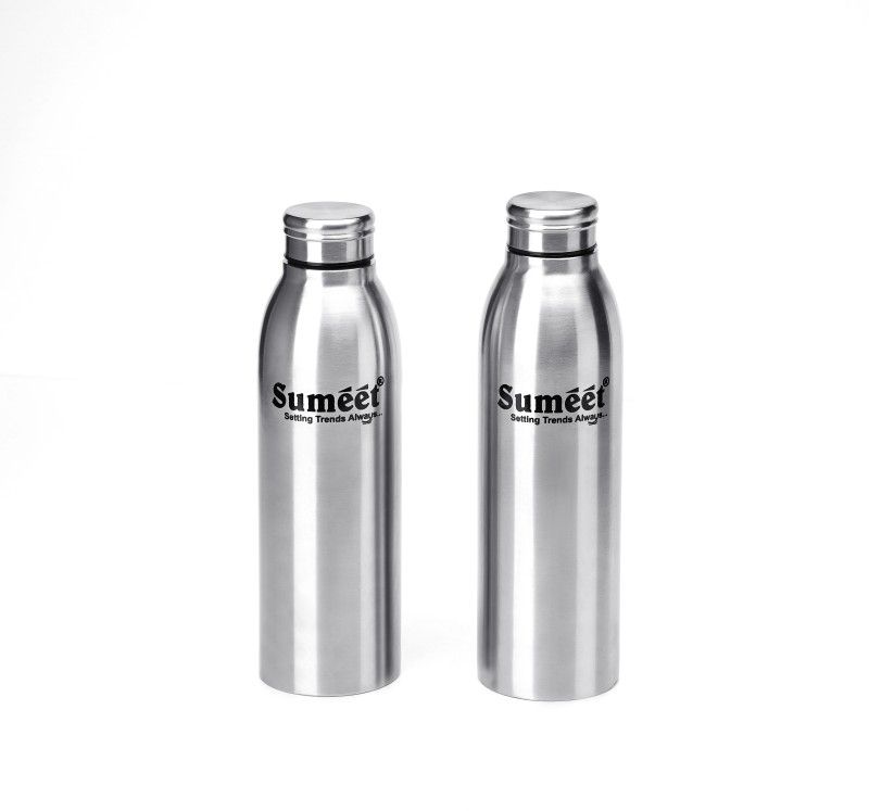Sumeet Sleek Stainless Steel Leak-Proof Water Bottle / Fridge Bottle - 750ml -Pack of 2 1500 ml Bottle  (Pack of 2, Steel/Chrome, Steel)