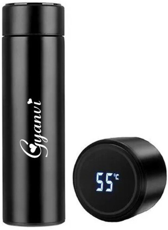 SY Gifts Temperature Water Bottle 500 ml Bottle  (Pack of 1, Black, Aluminium)