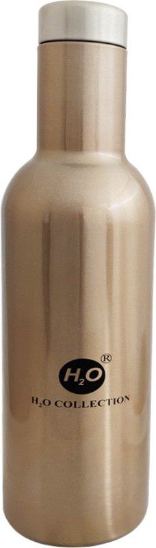 H2O Collection Stainless Steel vaccum flasks Bottle 1000 ml Flask  (Pack of 1, Gold, Steel)