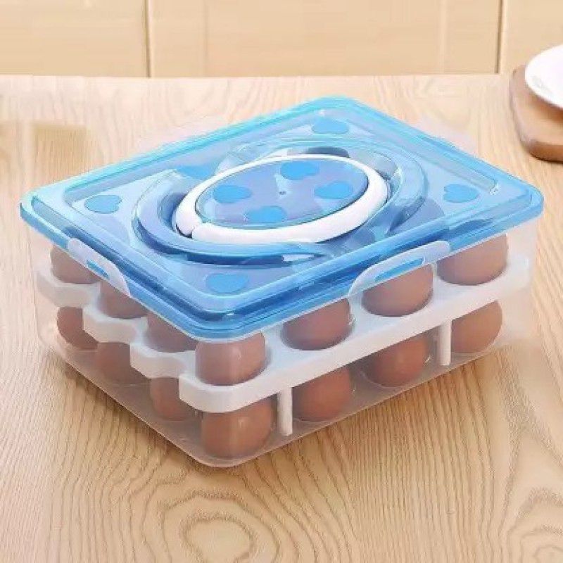 Birudmart Egg Tray Container Basket for Refrigerator and Kitchen Egg Storage (multi color) - 2.5 dozen Plastic Egg Container  (Multicolor)