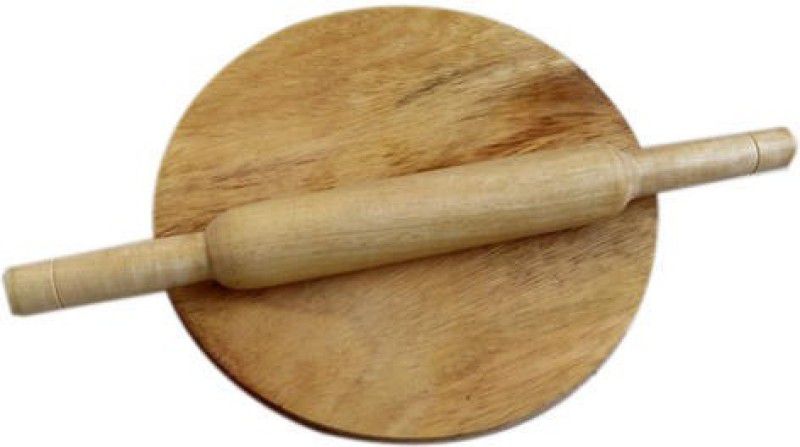 KVG Rolling Pin & Board  (Yellow, Pack of 2)