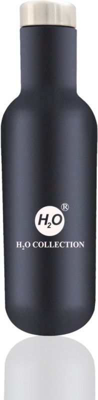 H2O Collection Stainless Steel flasks Bottle 1000 ml Flask  (Pack of 1, Black, Steel)