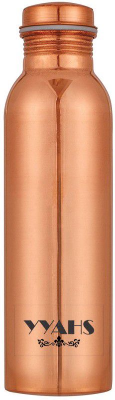 YYAHS Jointless & Leak Proof Pure Copper Water Bottle for Yoga Beneficial & travelling 800 ml Bottle  (Pack of 1, Brown, Copper)