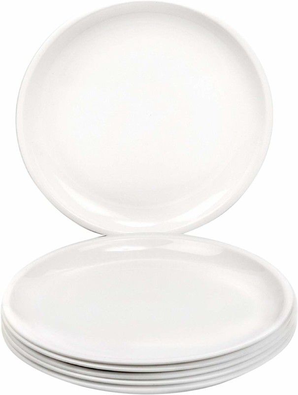 Kanha Round Plate Set of 12 Plastic Plates Dinner Plate  (Pack of 12, Microwave Safe)
