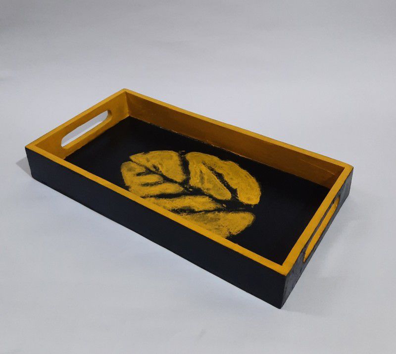 House Of Bargad Wooden serving tray Bargad Leaf Tray Serving Set  (Pack of 1)