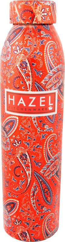 HAZEL Ayurvedik Benefits Printed Copper Bottle 1000 ml Bottle  (Pack of 1, Red, Copper)