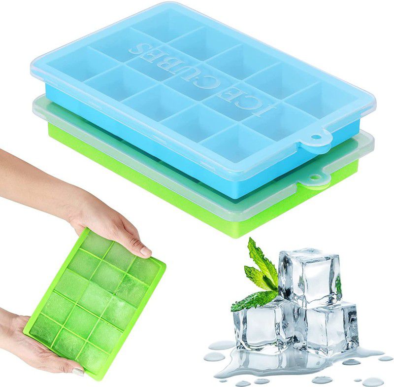 VACULACE Multicolor Silicone Ice Cube Tray  (Pack of2)