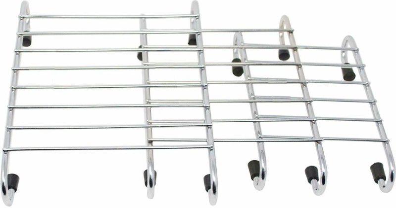 SEAVOKES Stainless Steel Hot Plate Stand - Home Kitchen Hot Plate Holders Trivets-for Hot Dishes and Table, Teapot - Kitchen Heat Pads (Small, Medium, Big) CROME Trivet  (Pack of 3)