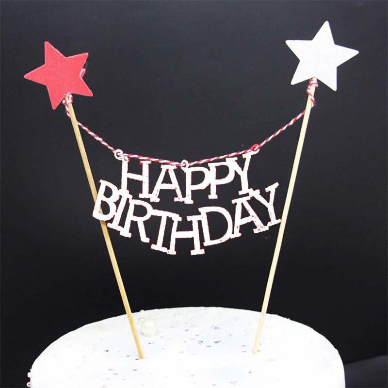 INFISPACE Cake Topper  (White Pack of 1)