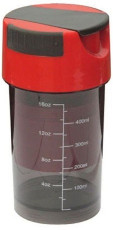 SRI Plastic Gym Protein Shaker Bottle, Capacity 500ml (Color-Red) 500 ml Bottle  (Pack of 1, Red, Plastic)