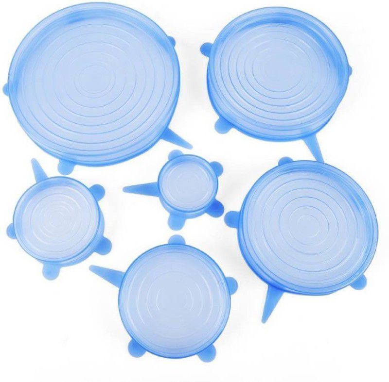 Winner Silicone Stretch Lids,Set of 6 Multi Size Reusable Silicone Lids Food and Bowl Covers,Dishwasher and Freezer Safe (Blue) 2.6 inch, 3.8 inch, 4.5 inch, 5.7 inch, 6.5 inch, 8.3 inch Lid Set  (Silicone)