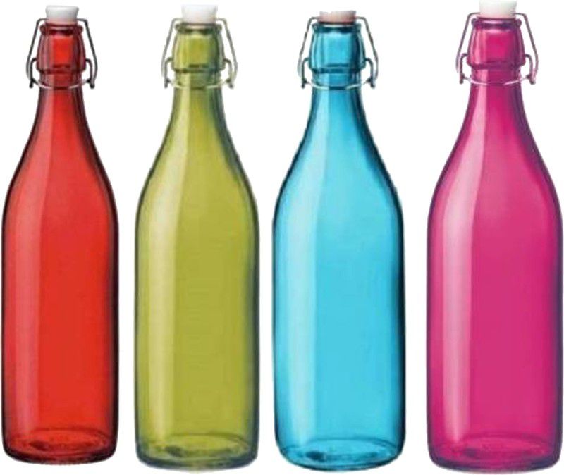 GLAMOROUS LAM21 1000 ml Bottle  (Pack of 4, Multicolor, Glass)