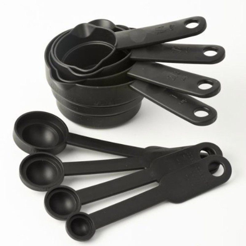 DIVINZ Plastic Measuring Cups and Spoon Set with Ring Holder Measuring Cup Set  (240 ml)