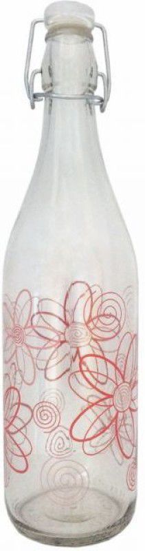 cello Circo Glass Bottle, 1 Liter, Red 1000 ml Bottle  (Pack of 1, Red, Glass)
