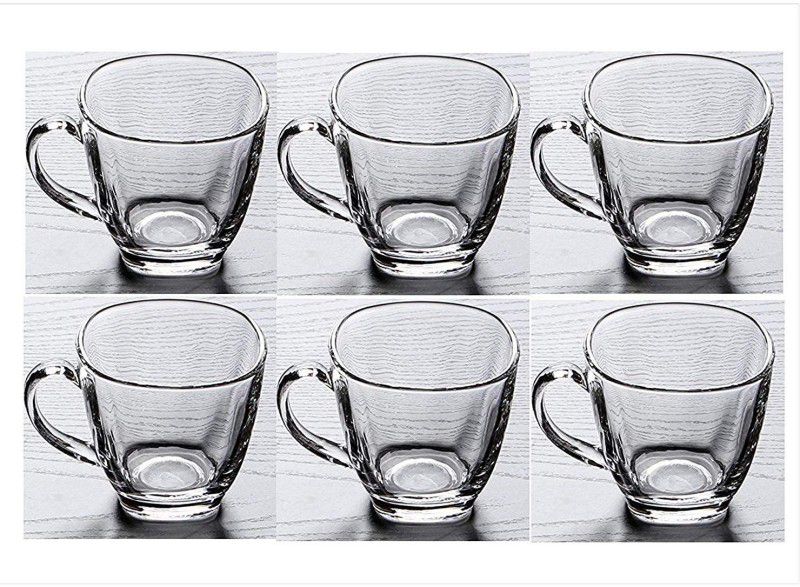 CHIKA Pack of 1 Glass TEA CUP (PACK OF 6) 002  (Clear, Cup Set)