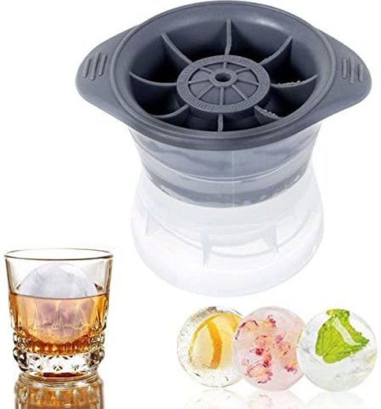 FAVHOME Ice cube Sphere Mold for Whiskey/Cocktail etc Multicolor Silicone Ice Ball Tray  (Pack of1)