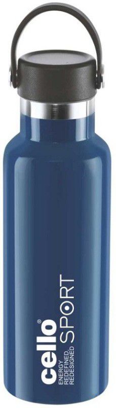 cello aquabliss vacusteel 600ml 600 ml Bottle  (Pack of 1, Blue, Steel)