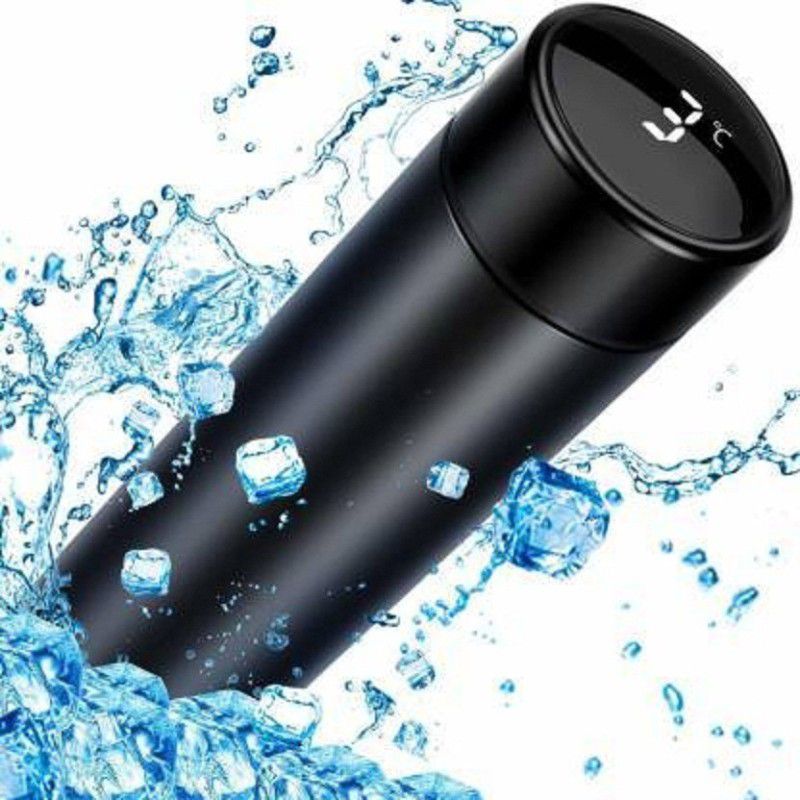 BOTTLE TEP Water Bottle Vacuum Insulated Hot & Cold With LED Temperature 500 ml 500 ml Bottle  (Pack of 1, Multicolor, Steel)