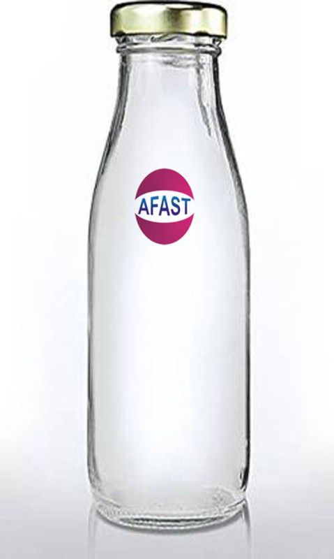 AFAST Multi Purpose Glass Transparent Milk Bottle, 1 Bottle, 300 Ml GF98 300 ml Bottle  (Pack of 1, Clear, Glass)