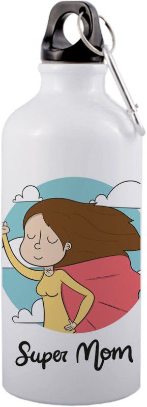 COLOR YARD best happy mother's day design hand-drawn illustration on 600 ml Bottle  (Pack of 1, Multicolor, Aluminium)