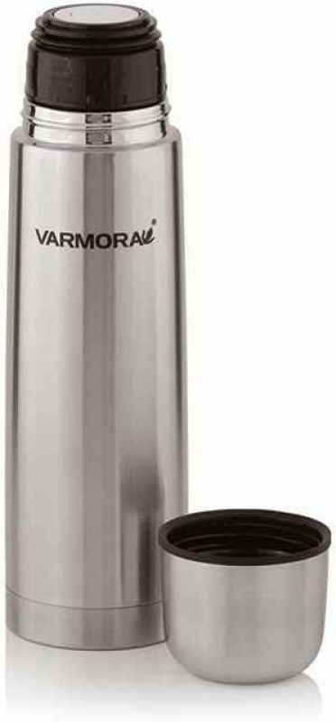 VARMORA AVON 500ML STEEL WATER BOTTLE WITH BAG 500 ml Flask  (Pack of 1, Silver, Steel)
