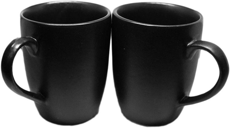 rkk Pack of 1 Ceramic Black Coffee Mug  (Black, Cup)