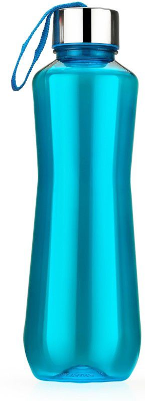 Crown Round Gym/School/Office Water Bottle 1L 1000 ml Bottle  (Pack of 1, Blue, Plastic, Steel)