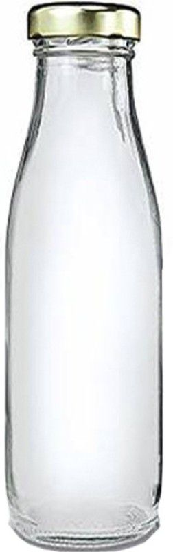AFAST Water/ Milk Bottle With Lid, Set Of 1, 500 ml -RT84 500 ml Bottle  (Pack of 1, Clear, Gold, Glass)