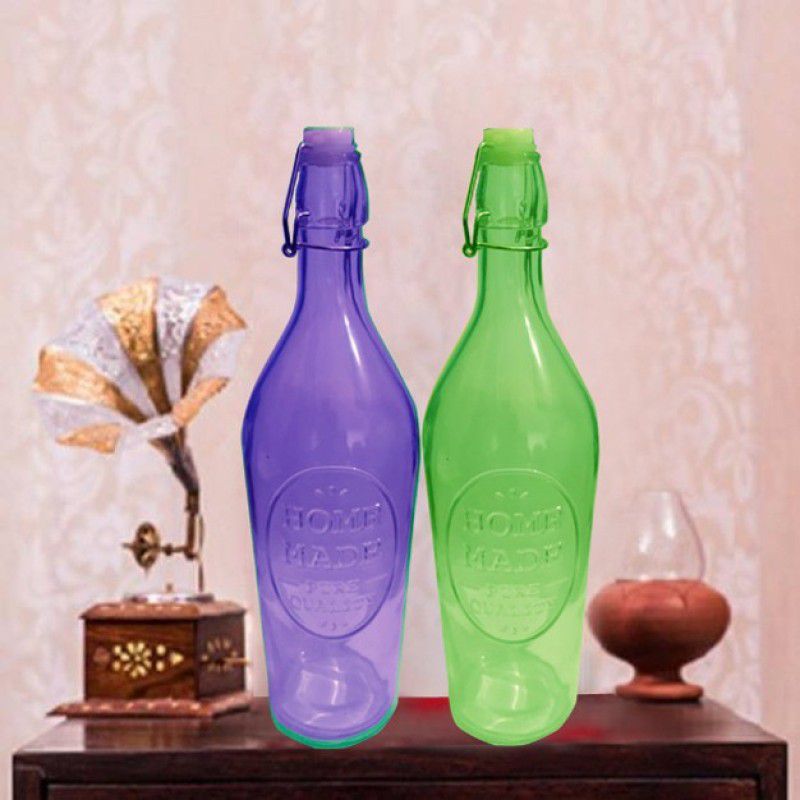 Gauri Creations ASHCN5 1000 ml Bottle  (Pack of 2, Multicolor, Glass)