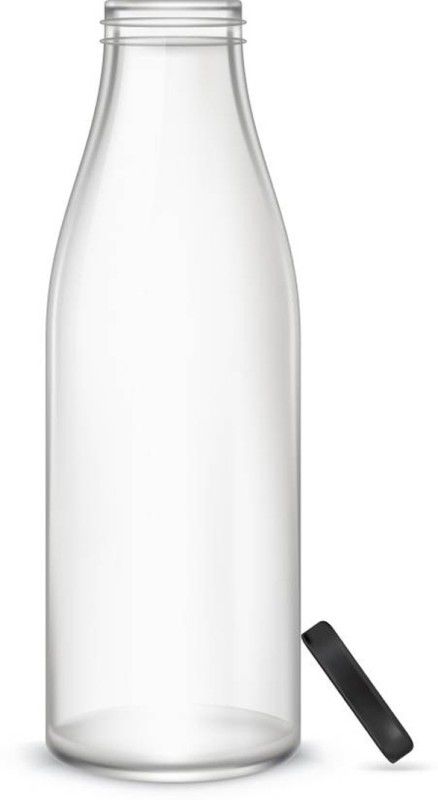 AFAST Water/ Milk Bottle With Lid, Set Of 1, 500 ml -RT24 500 ml Bottle  (Pack of 1, Clear, White, Glass)