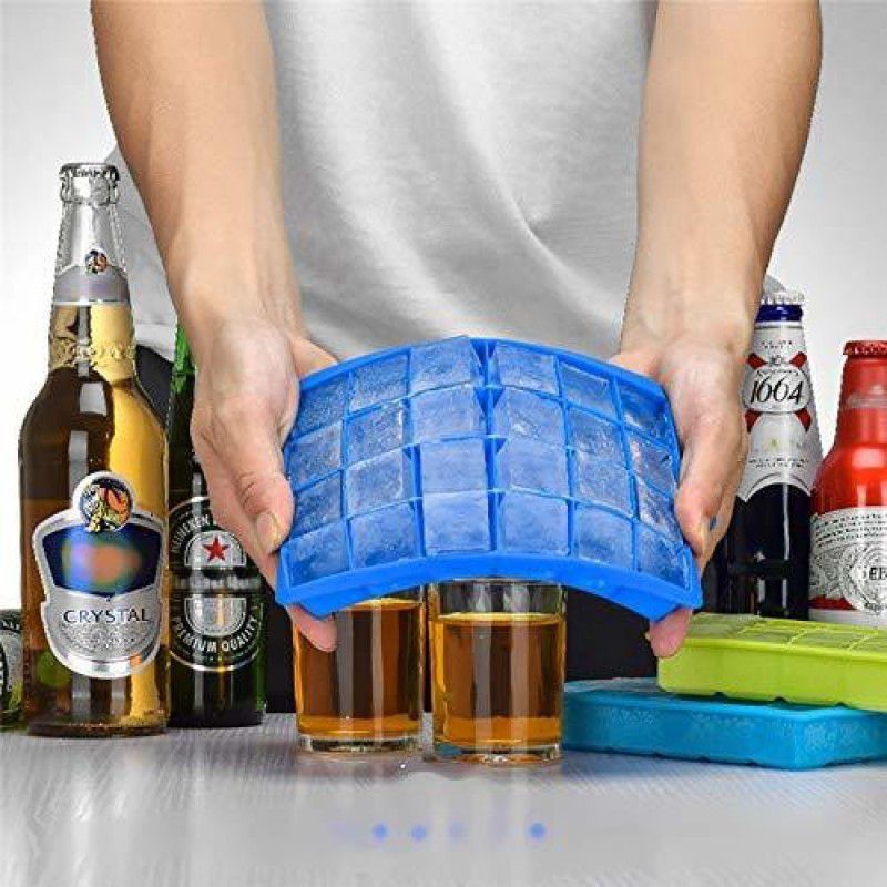 QXORE Blue Silicone Ice Cube Tray  (Pack of1)