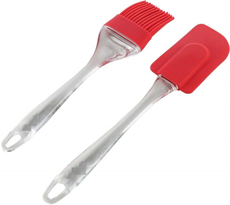 CherryBox Silicone Spatula and Pastry Brush Set Special for Cake Mixer, Cooking, Baking, Glazing Silicon Flat Pastry Brush  (Pack of 2)