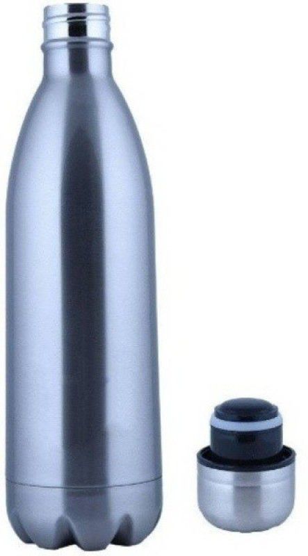 madhu store Hot n cold water bottle flask 1000 Ml Flask 1000 ml Flask  (Pack of 1, Silver, Steel)